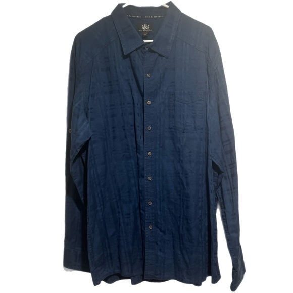 Rock & Republic Men’s Navy Button Down - Picture 1 of 7